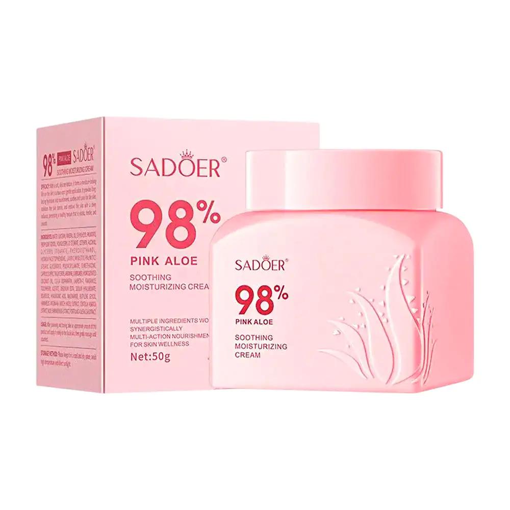 Crema facial sadoer con 98% de extracto de aloe vera para reparar el daño de la piel, 50g / sd86952