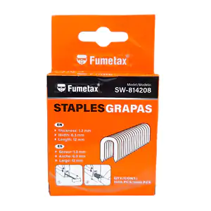 Caja con 1000pzas de grapas fumetax para uso industrial, 1.2x6.3x12 m…