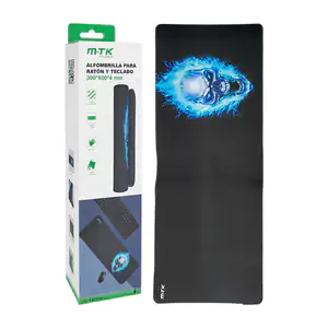 Mouse pad gamer con estampado de calavera, 80x30cm / tg7309