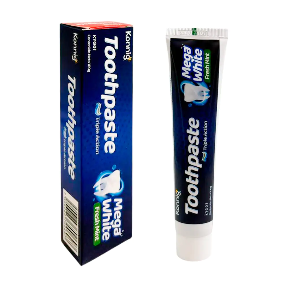 1pza Pasta de dientes konning triple acción con aroma menta fresca de…