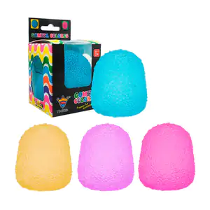 Squeeze antiestrés en forma gomita con textura rugosa, variedad de co…