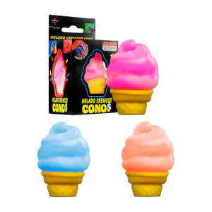 Squeeze antiestrés en forma de helado, 9cm, variedad de colores