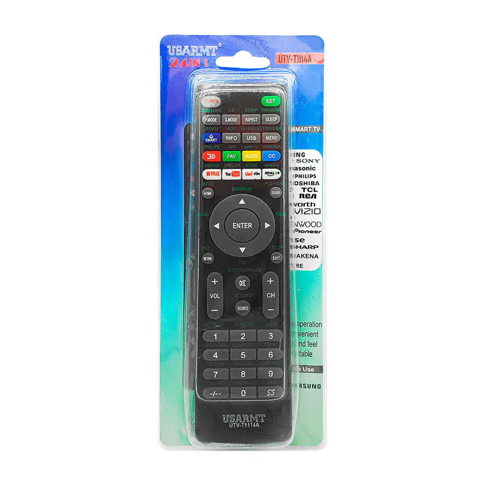 Control remoto universal para televisión - smart tv 24 en 1 / utv-t11…