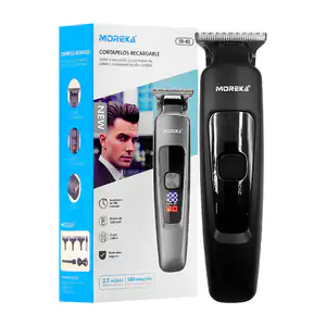 Máquina profesional moreka para cabello y barba con pantalla digital,…