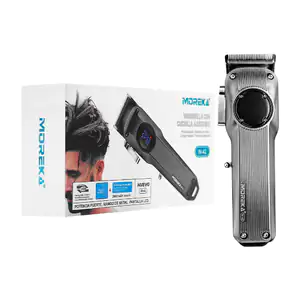 Máquina cortadora de cabello moreka recargable 2000mha con doble cuch…