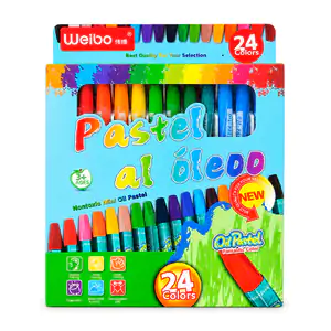 Paquete de 24 crayones pastel al óleo de diferentes colores / wb-1021…