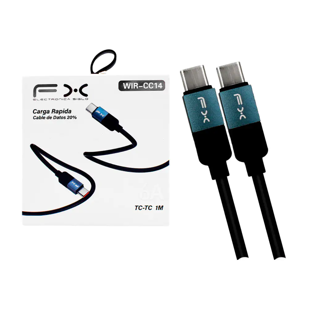 Cable de carga rápida fx con salida usb-c a usb-c y transferencia de …