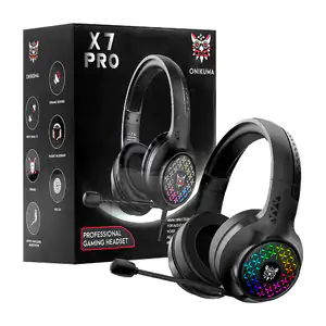 Audifonos inalámbrico para videojuegos con luces rgb + brazo flexible…