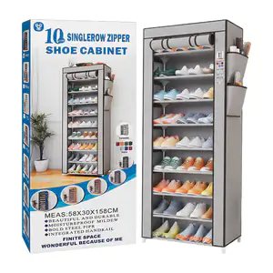 Organizador de zapatos, armable de 10 niveles, 58 x 30 x 158cm