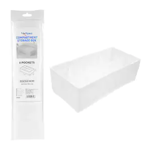 Caja organizadora con 8 compartimentos usos multiples, variedad de co…