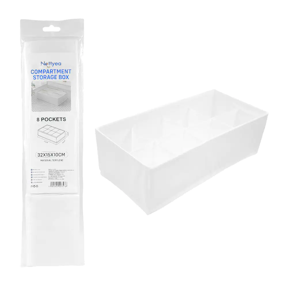 Caja organizadora con 8 compartimentos usos multiples, variedad de colores / xx-2357