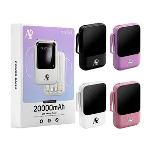 Power bank pequeña de 20000mah con 4 cables de carga + pantalla digit…
