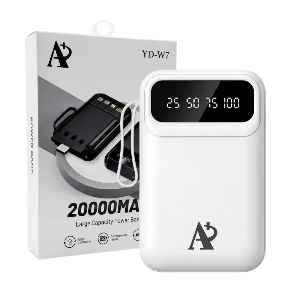Power bank pequeña de 2000mah con 4 cables de carga, múltiples puerto…