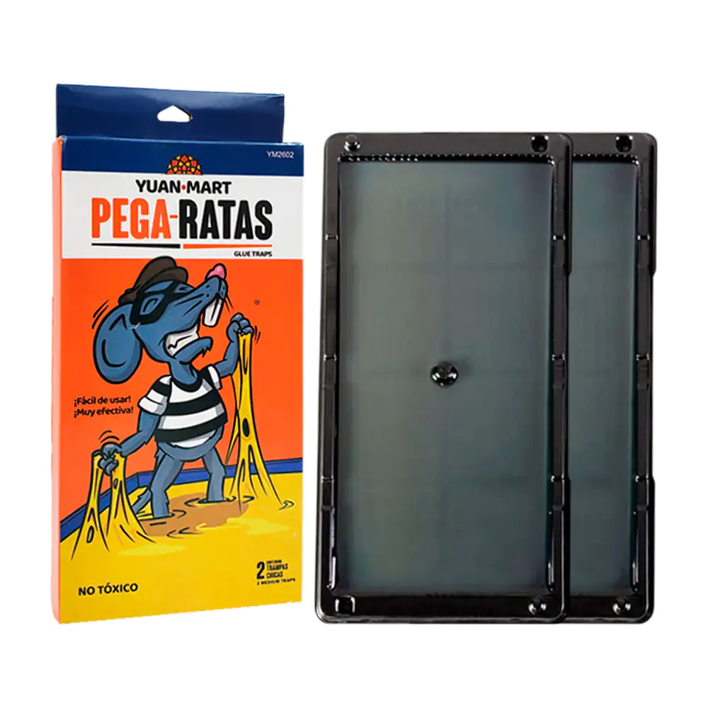 Par de trampas medianas pega ratas yuan-mart / ym2602