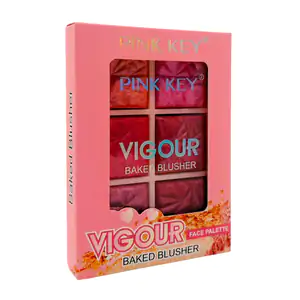 Mini paleta de sombras para ojos pink key con 6 tonos, variedad de co…