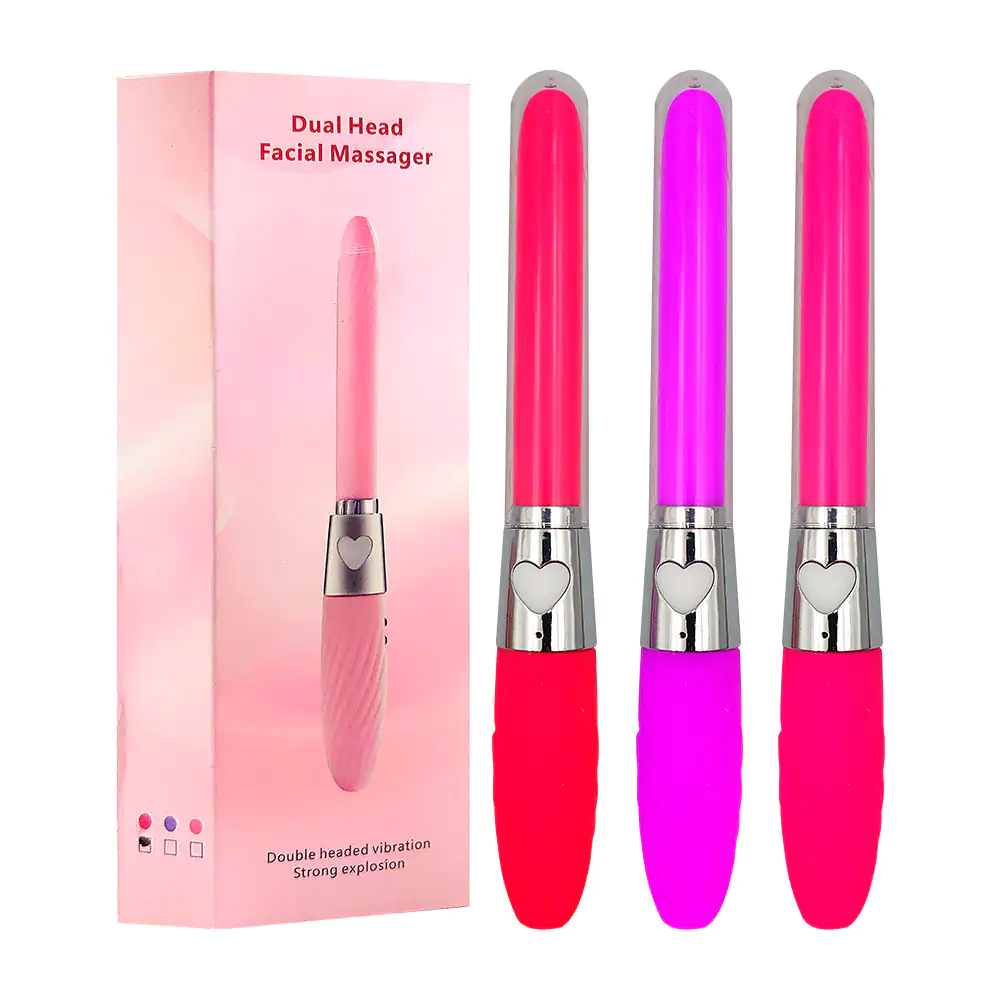 Dildo consolador doble cabeza en forma de varita, 8 velocidades , variedad de colores / ys-101