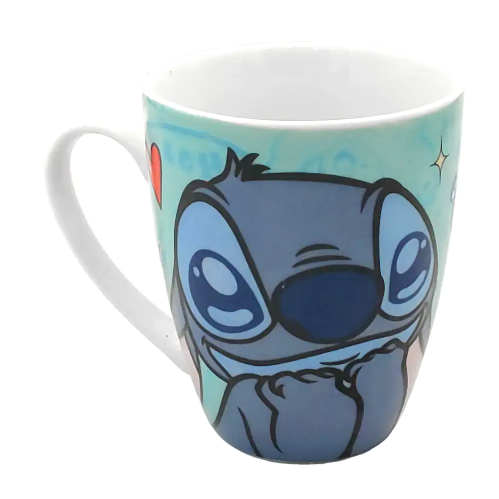 Taza de cerámica chica 10cm con temática de stitch / art-3