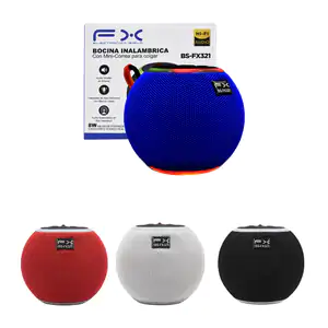 Bocina fx pequeña, inalámbrica, circular con luz rgb, variedad de col…