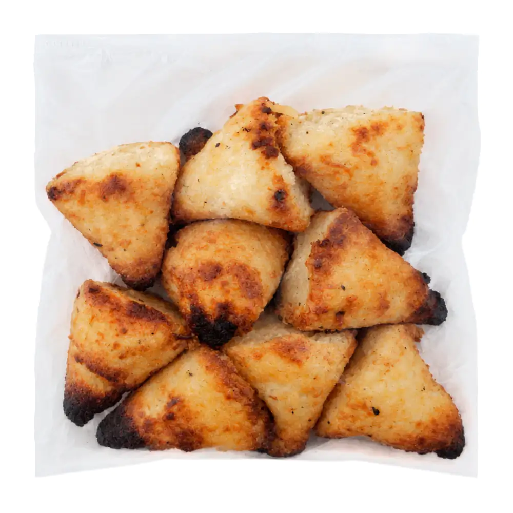1pza bolsa con 9pzas de mini cocadas en forma de cono, receta original horneada / cocada.cono