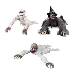 Figura decorativa 107cm con forma de momia o bruja con luces y sonido…