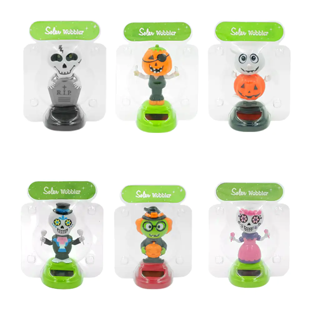 Figuras danzantes solares con temática de halloween, variedad de personajes, 10cm / gui-2640