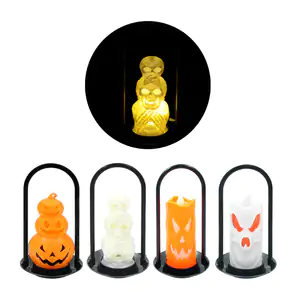 Lámpara tipo farol 13cm con temática de halloween + luz cálida, varie…