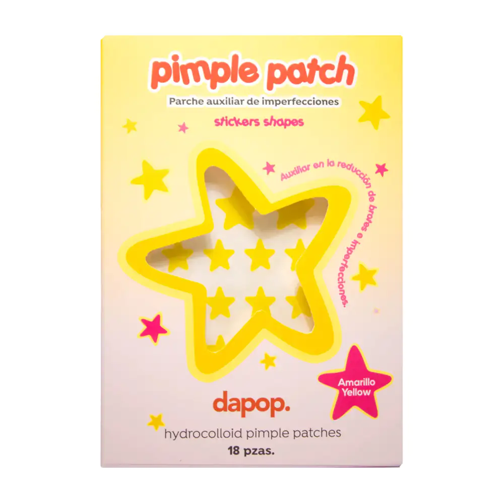 Parches para acné dapop pimple patch 24pzas en forma de estrellas amarillas / hb107419