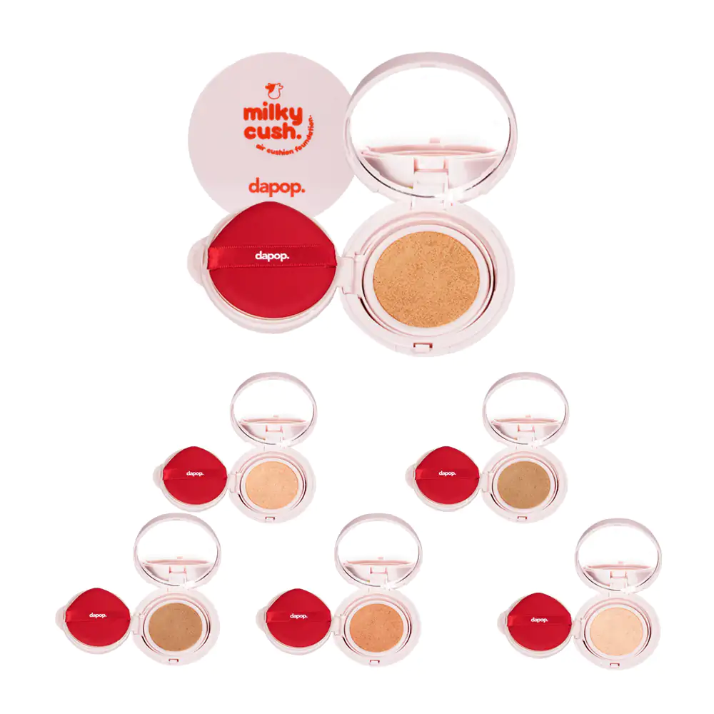 Base maquillaje líquida dapop milky cush, acabado ligero y luminoso, variedad de tonos hb108793