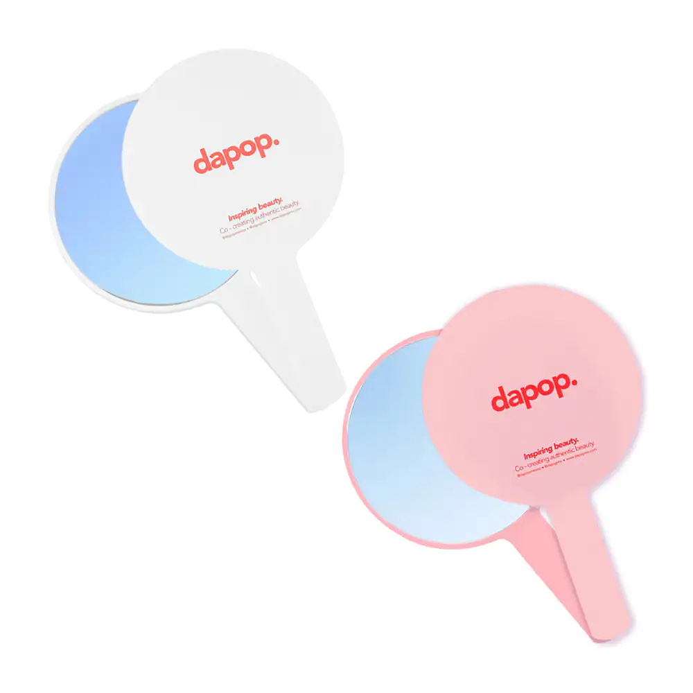 Espejo de mano dapop en forma circular, variedad de tonos / hb110251