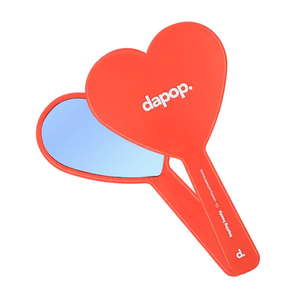 Espejo de mano dapop en forma de corazón color rojo / hb110252