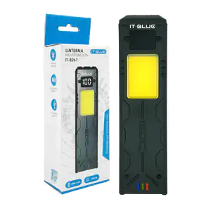 Linterna multifunción con luz led, batería recargable con capacidad d…