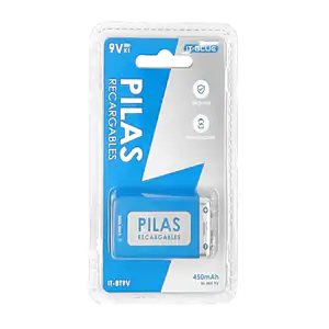 Pila recargable, tipo ni-mh en tensión de 9v, puede usarse hasta 500 …