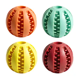 Pelota dental mediana de caucho natural para perro jr1442