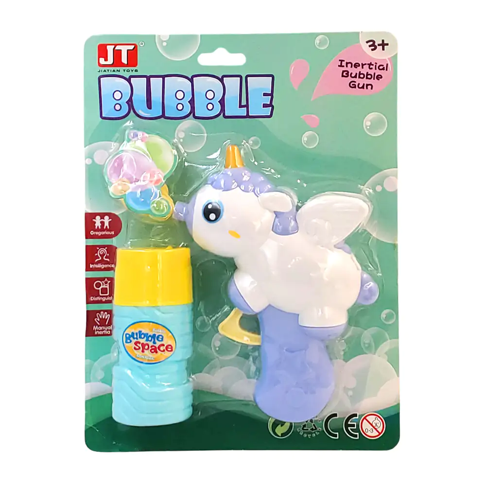Pistola lanza burbujas manual con forma de unicornio + bote de jabón …