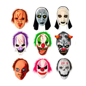 1pza Máscara aterradora con temática de hallowen, variedad de modelos