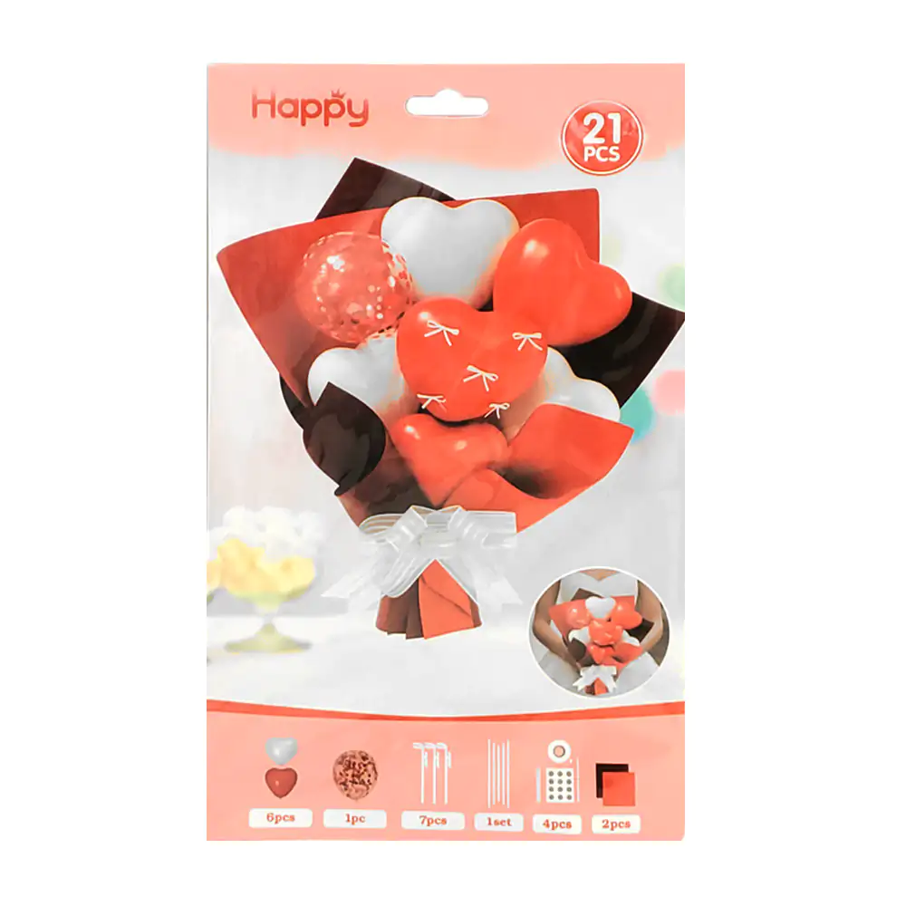 Set de globos para decoración tipo ramo con temática dorada / p-12921