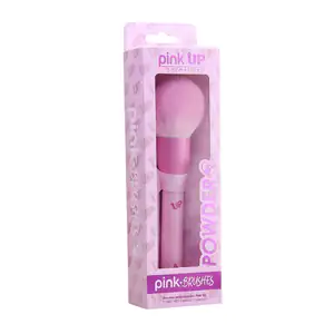 1pza brocha pink up para aplicar polvos compactos, cerdas suaves y ma…