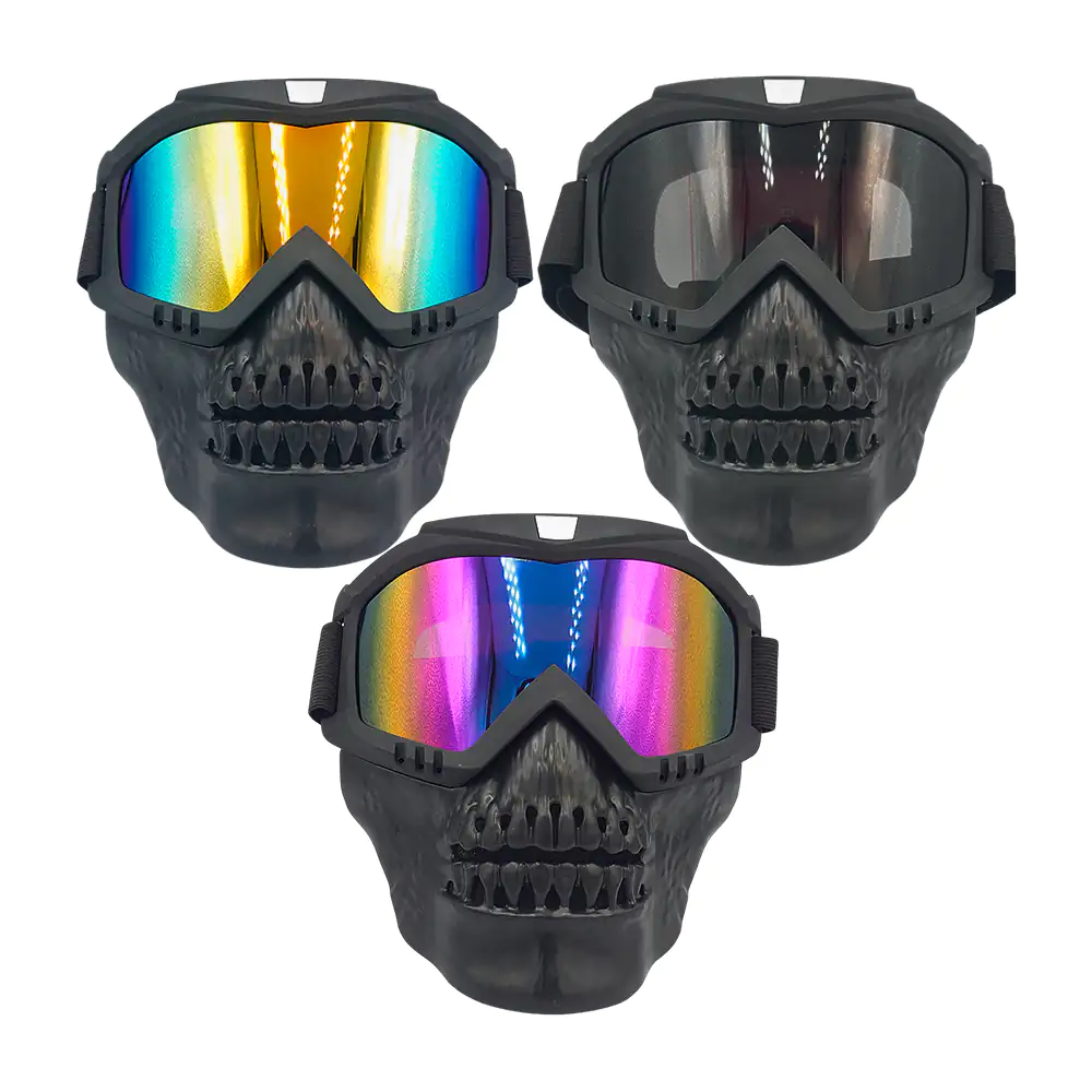 Máscara de calavera con gafas tácticas, variedad en color de micas / lu88796