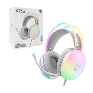 Audífonos gamer de diadema con cable + iluminación led rgb / xx-1691