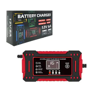 Cargador inteligente de baterías para carro o moto con función de rep…