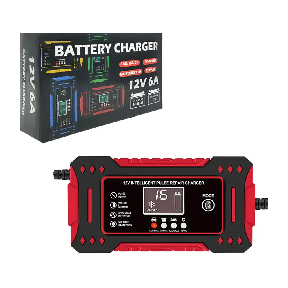 Cargador inteligente de baterías para carro o moto con función de reparación por pulso / q-dp1520