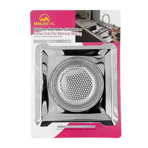 Colador filtro metálico cuadrado de 115mm con malla para fregadero / …