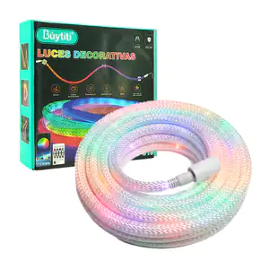 Manguera buytiti con diseño tejido, luz rgb + control / zsd-519