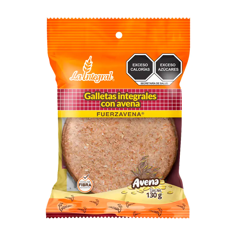 Paquete de galletas integrales la integral, sabor avena , fuerzavena,…