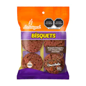 Paquete de 4 bísquets integrales de la integral, con chispas de choco…