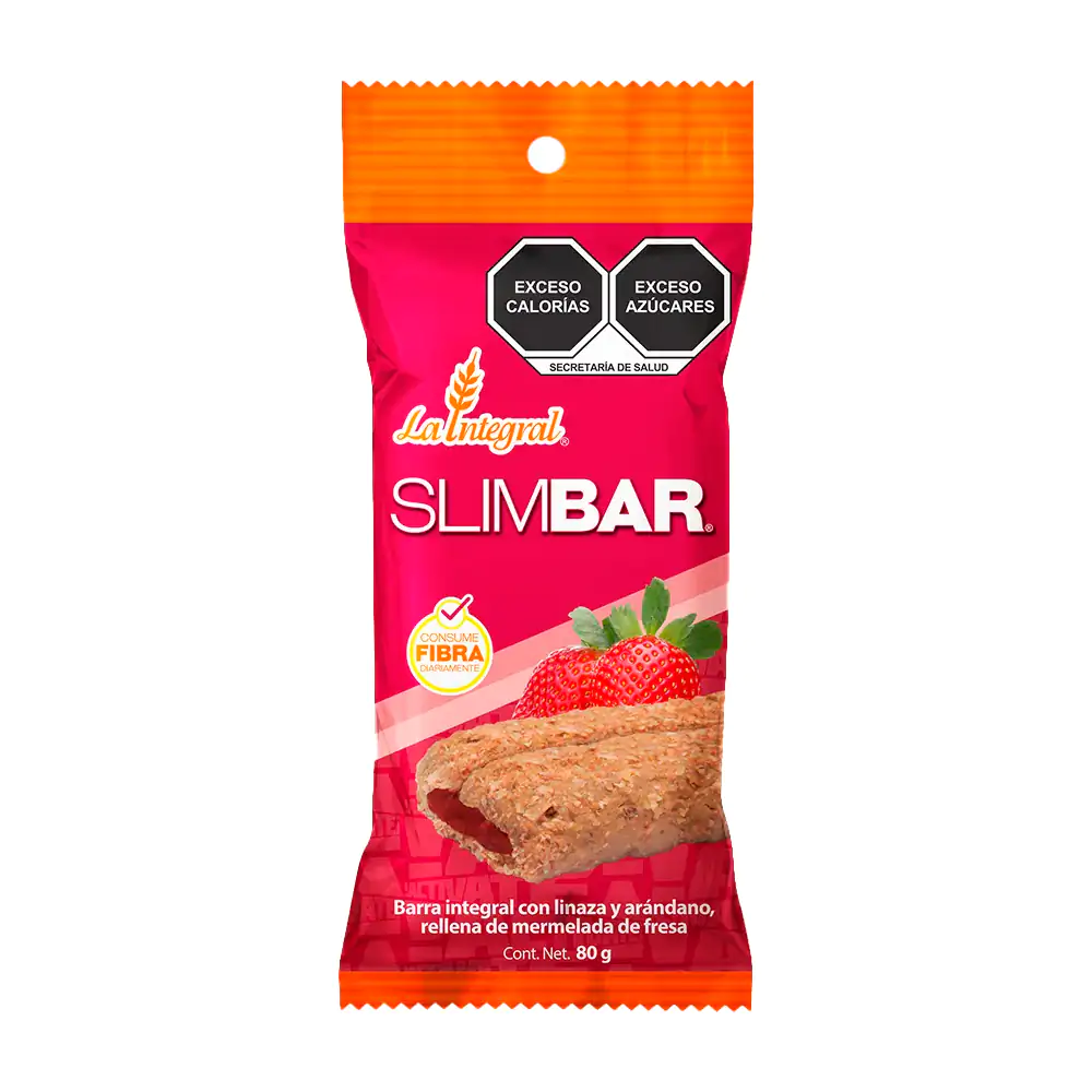 Barra integral con linaza y arándano la integral, relleno mermelada d…