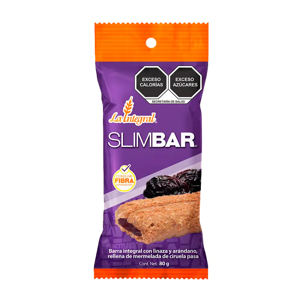 Barra integral con linaza y arándano la integral, relleno mermelada d…