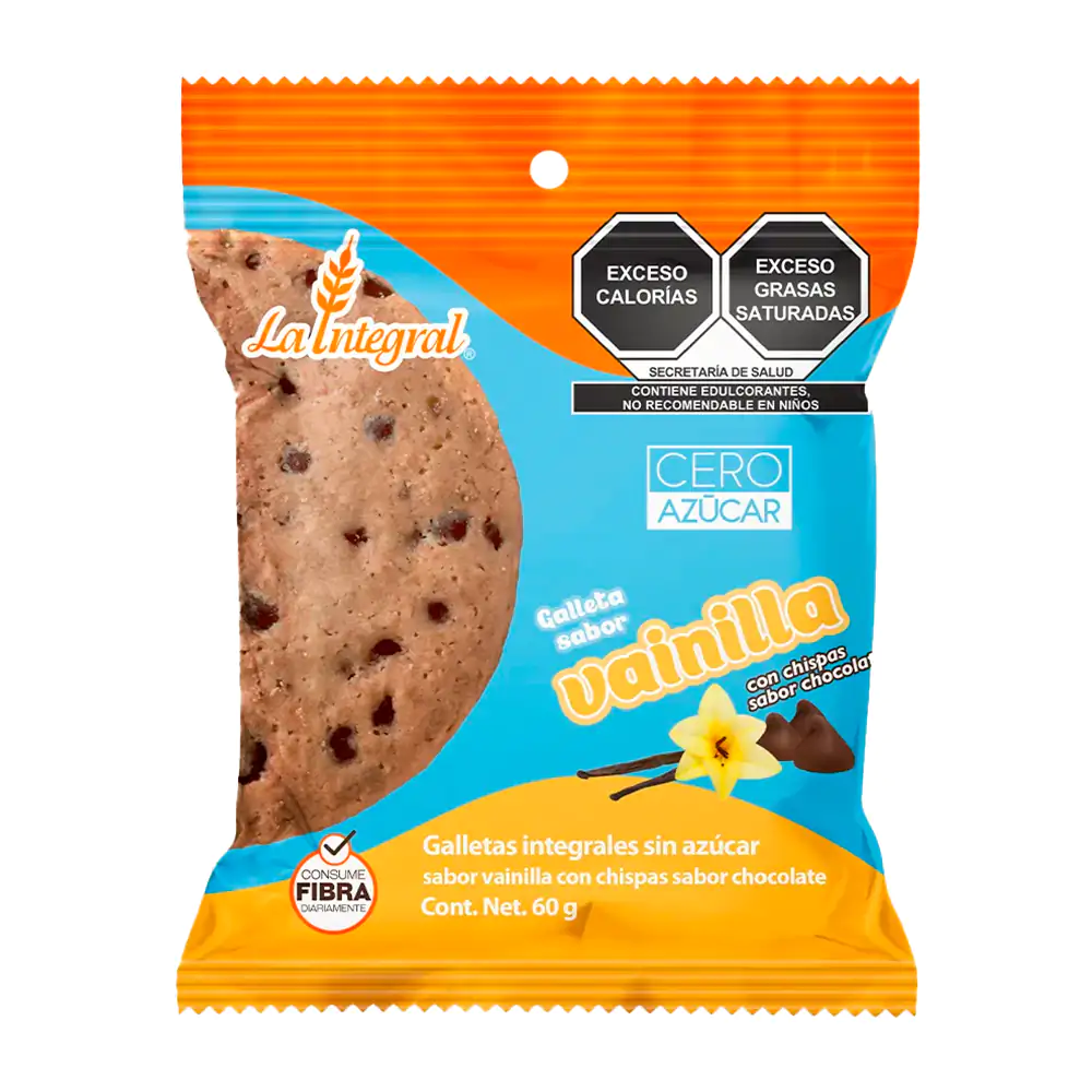 Galleta integral de la integral sabor vainilla sin azúcar con chispas…