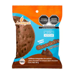Galleta integral sin azúcar de la integral, sabor chocolate con chisp…