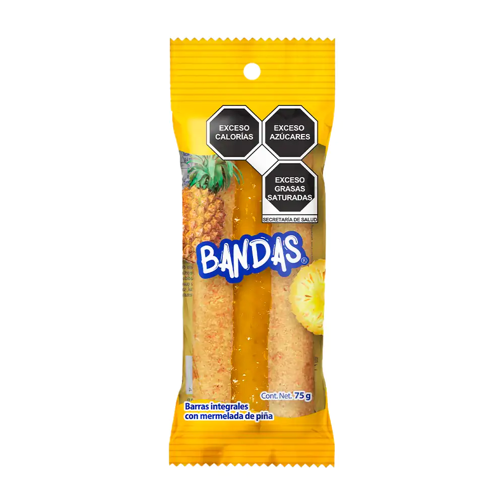 Paquete de barras bandas la integral con relleno de mermelada de piña…
